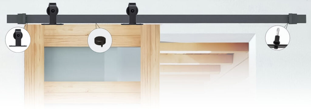 Drzwi przesuwne w stylu loft - schemat systemu